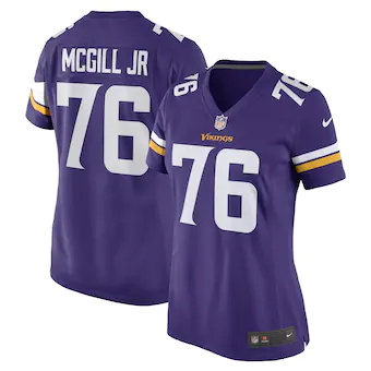 womens nike ty mcgill jr purple minnesota vikings game play